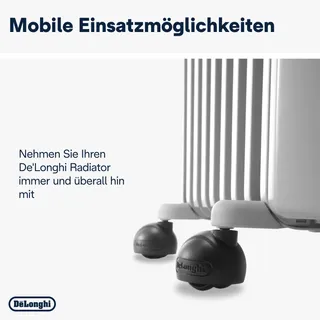 DE'LONGHI Oliegevulde Radiator Radia S TRRS0715 1500W Mobiel V2 — miniatuur 6