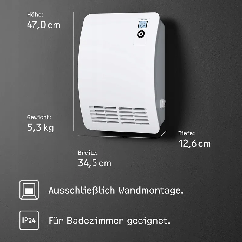 STIEBEL ELTRON CK 20 Premium 2kW Elektrische Verwarming LCD Timer — foto 4