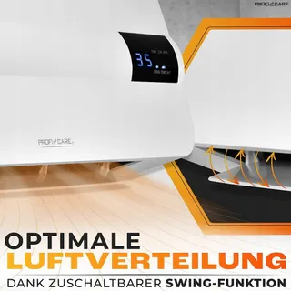 PROFICARE Elektrische Wandverwarming 60m² Afstandsbediening 1,5m Kabel — miniatuur 6