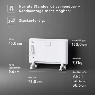 STIEBEL ELTRON 2kW Energiezuinige Elektrische Kachel Op Wielen — miniatuur 5