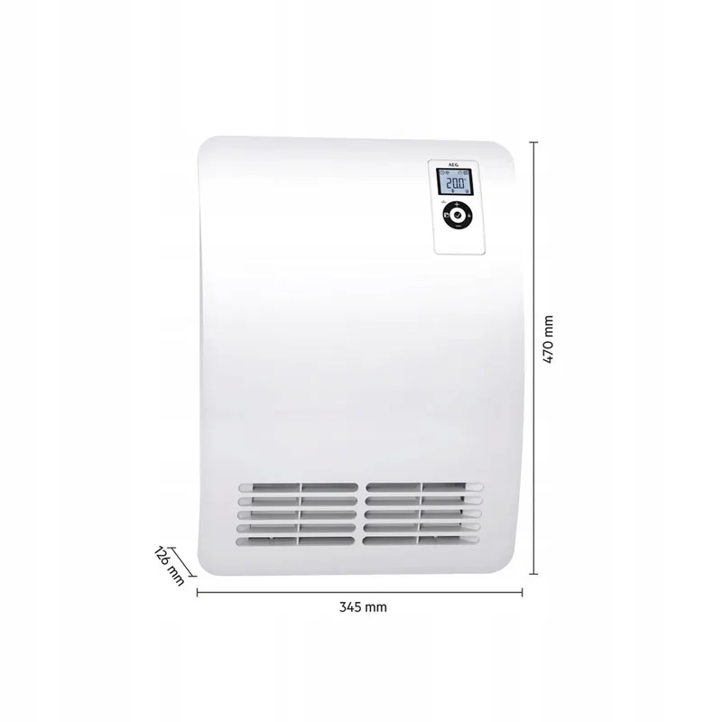 AEG VH Comfort Ventilatorkachel 2000W LCD Stille Modus 25m² — foto 3