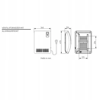 AEG VH Comfort Ventilatorkachel 2000W LCD Stille Modus 25m² — miniatuur 2