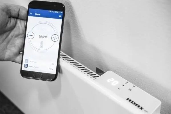 ADAX Neo H Elektrische Wandradiator 1000W Wit WiFi LCD IP24C — foto 3