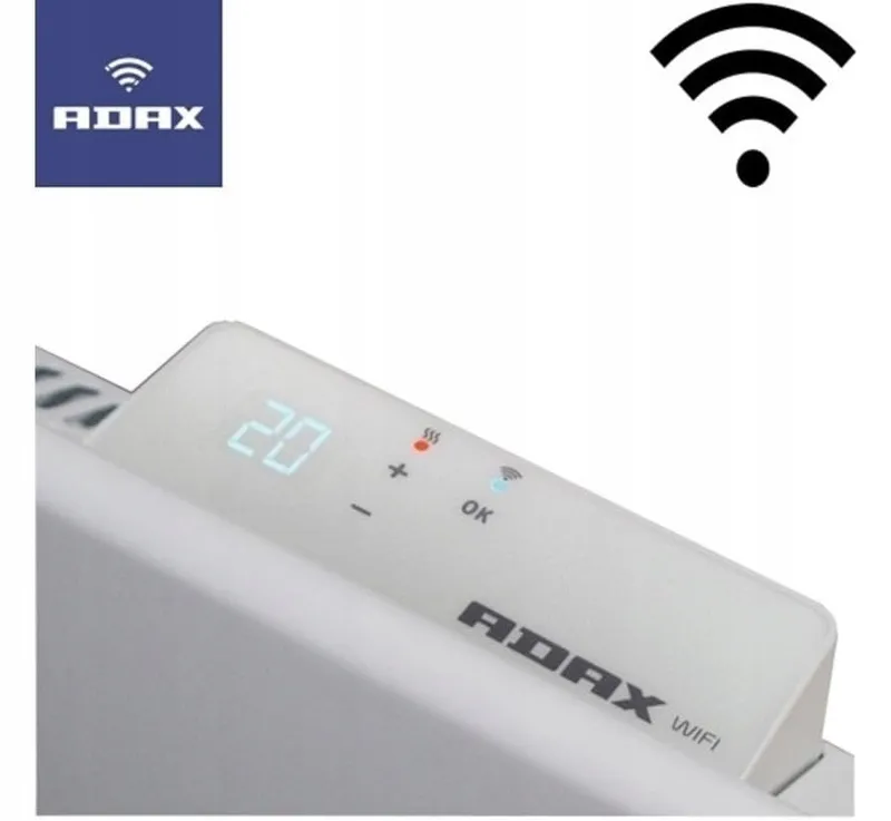 ADAX Neo H Elektrische Wandradiator 1000W Wit WiFi LCD IP24C — foto 4