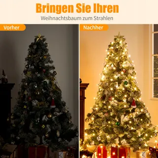 GRESONIC Kerstboomverlichting Waterdicht Clusterlichtsnoer 350 LED — miniatuur 6