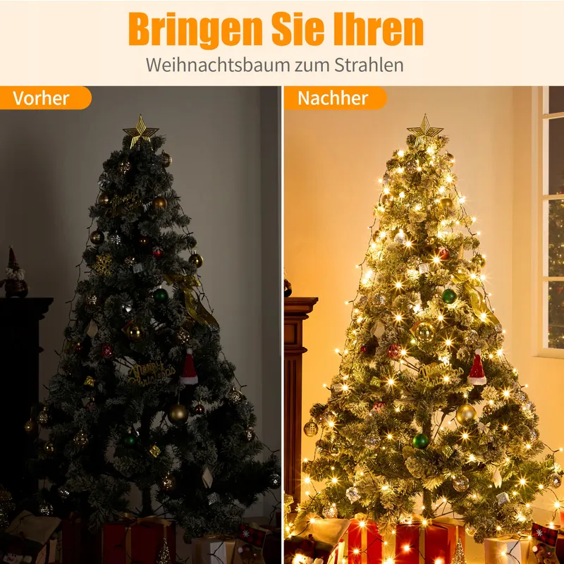 GRESONIC Kerstboomverlichting Waterdicht Clusterlichtsnoer 350 LED — foto 6