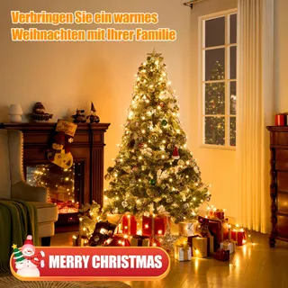 GRESONIC Kerstboomverlichting Waterdicht Clusterlichtsnoer 350 LED — miniatuur 5