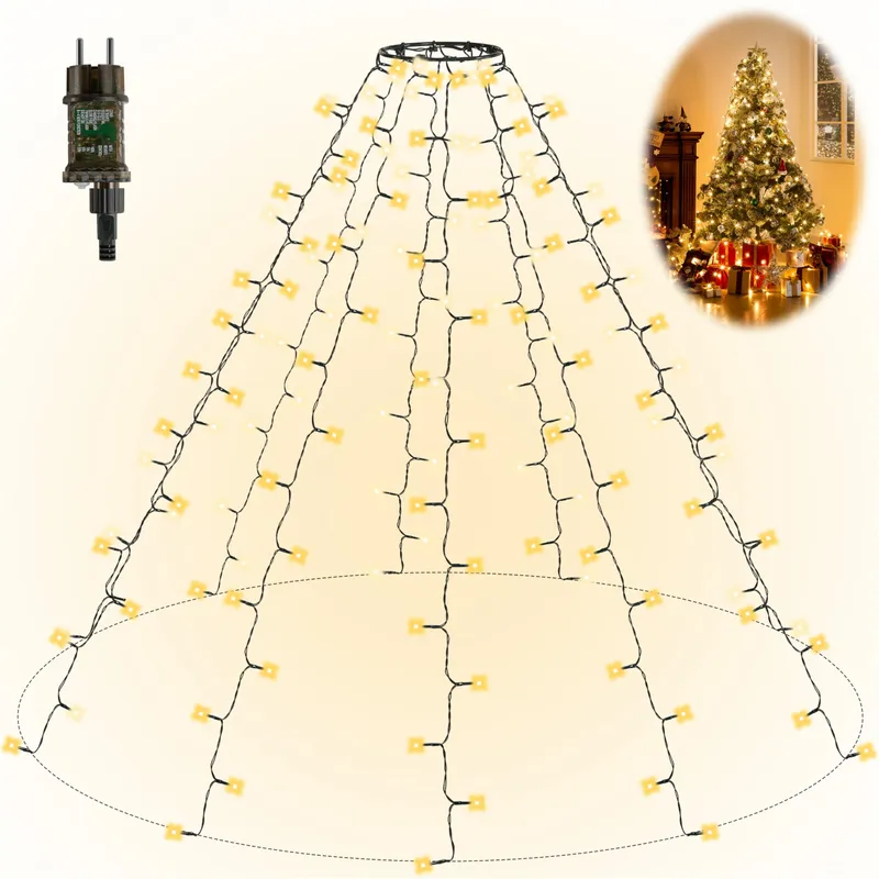 GRESONIC Kerstboomverlichting Waterdicht Clusterlichtsnoer 350 LED — foto 1