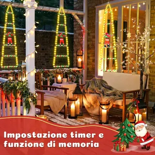 SIVQIKE Kerstverlichting Timer RGB 98 LED 3M — miniatuur 4