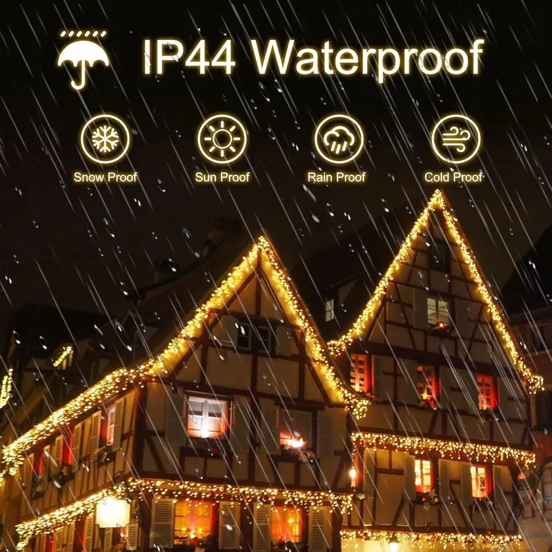 TARGETONE LED Lichtgordijn Warm Wit Buiten 10M 352 LED IP44 — foto 5