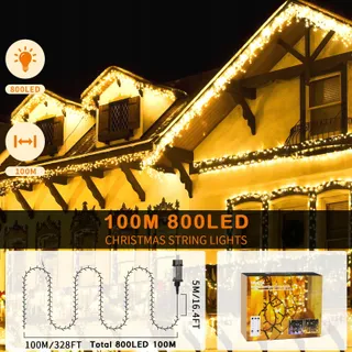 YAGOPAL Kerstverlichting Buiten Lichtsnoer 40M 320 LED — miniatuur 3