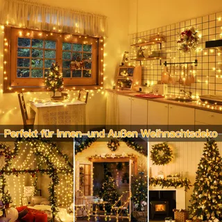 OLLNY Kerstverlichting Warmwit met Afstandsbediening 20M 200LED — miniatuur 7