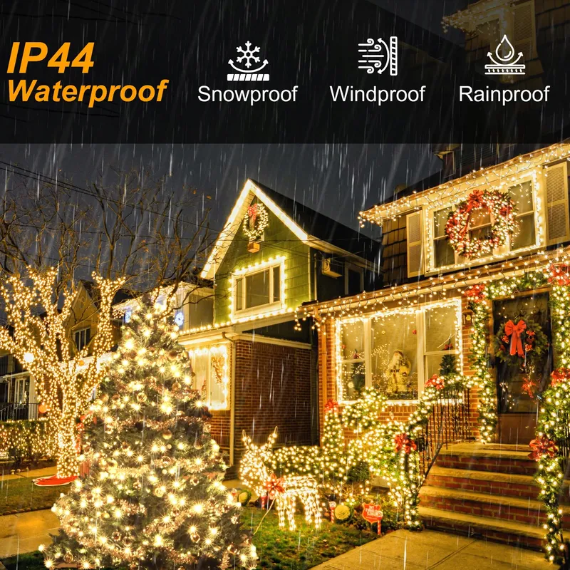 TACOBEY Kerstverlichting Waterdicht 8 Modi 20M 200 LED — foto 2