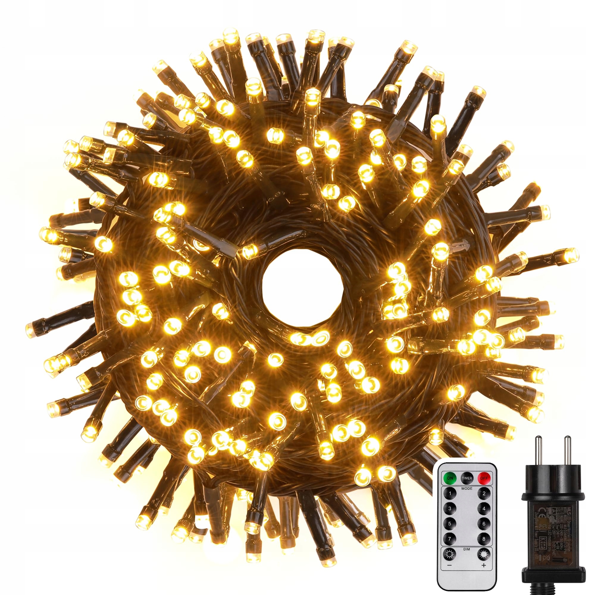 TACOBEY Kerstverlichting Waterdicht 8 Modi 20M 200 LED