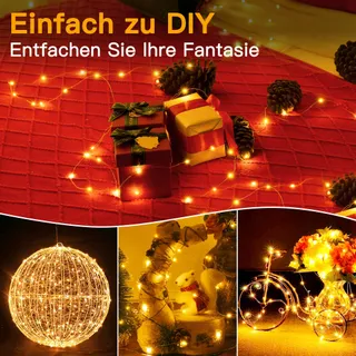 OLLNY LED Lichtketting Koperdraad Waterdicht 5M 50 LED Kerst — miniatuur 4