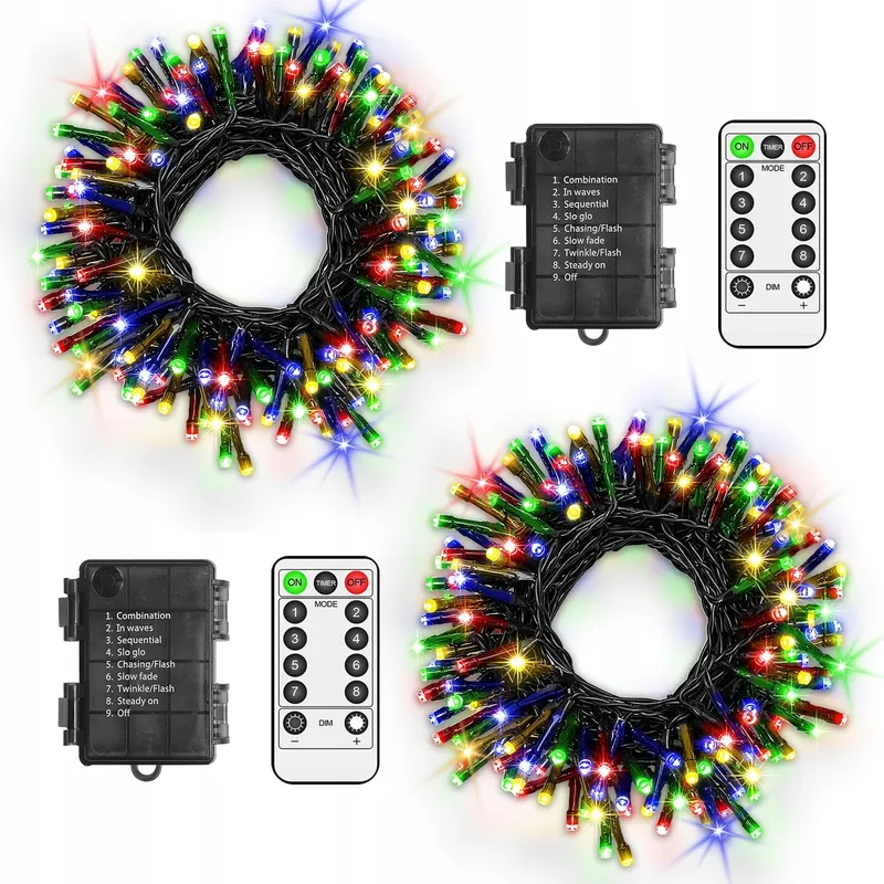 LYNNON LED Lichtketting Batterij Kleurrijk 2 Stuks 100 LED Buiten — foto 1