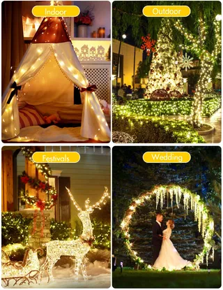 BESCOST LED Lichtketting Buiten 100M 1000 LED Afstandsbediening — miniatuur 7