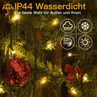 OLLNY Kerstverlichting Buiten Waterdicht 20M 200 LED — miniatuur 4