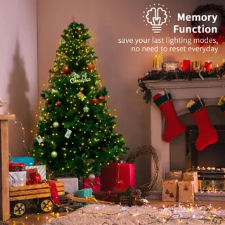 BOLWEO Kerstboom Lichtketting Warm Wit 2M 400 LED — miniatuur 5