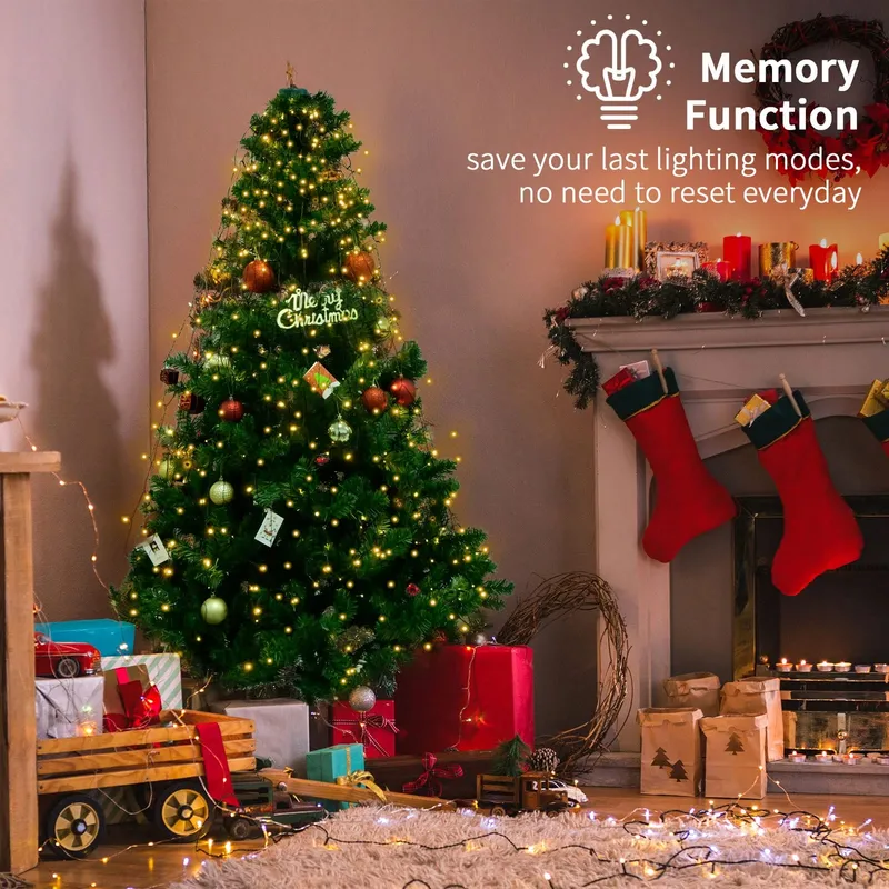BOLWEO Kerstboom Lichtketting Warm Wit 2M 400 LED — foto 5