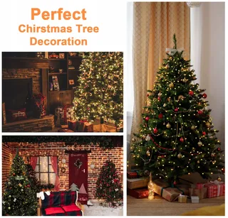 BOLWEO Kerstboom Lichtketting Warm Wit 2M 400 LED — miniatuur 2