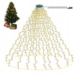 BOLWEO Kerstboom Lichtketting Warm Wit 2M 400 LED — miniatuur 7