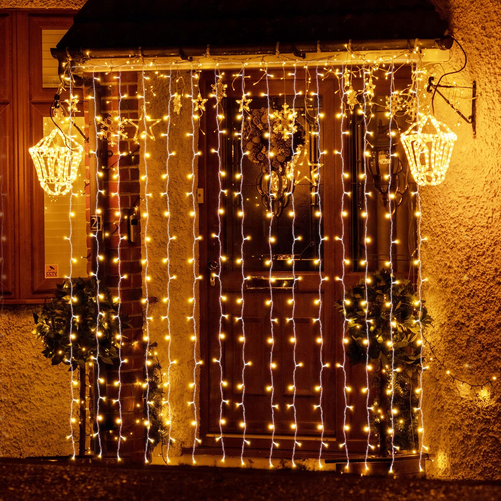 SALCAR LED Lichtgordijn Kerst Buiten 8 Standen IP44 6x3m