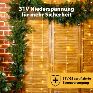 SALCAR LED Lichtgordijn Kerst Buiten 8 Standen IP44 6x3m — miniatuur 3