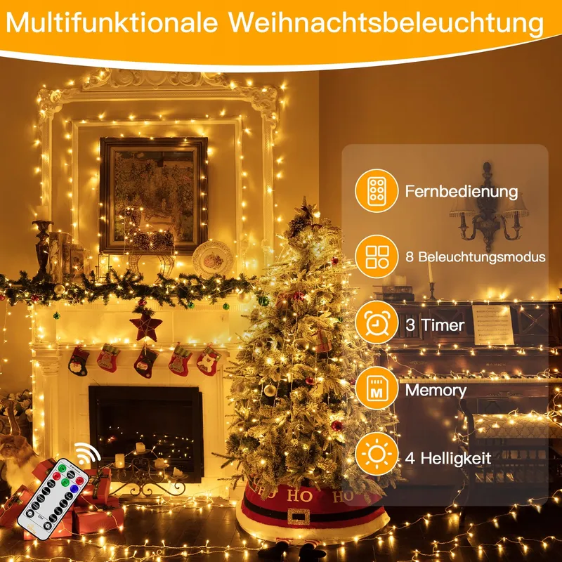 OLLNY Kerstverlichting Buiten Afstandsbediening 80M 800 LED — foto 2