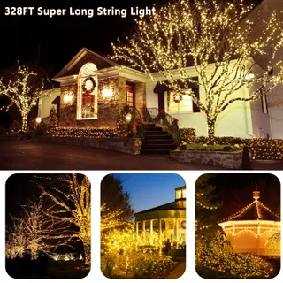 YAGOPAL Kerstverlichting Buiten 100M 800 LED Warmwit — miniatuur 4