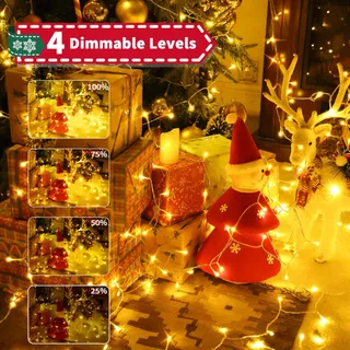 AURIOSTAR Kerstverlichting Lichtsnoer Buiten 20M 200 LED IP44 — miniatuur 4