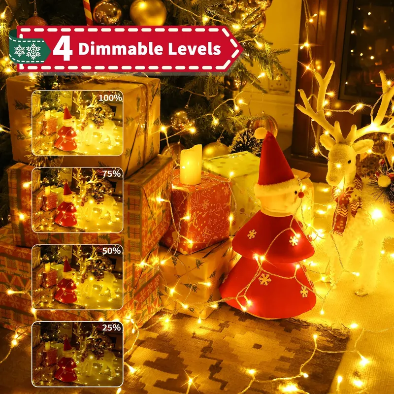 AURIOSTAR Kerstverlichting Lichtsnoer Buiten 20M 200 LED IP44 — foto 4
