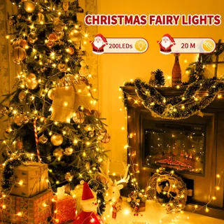 AURIOSTAR Kerstverlichting Lichtsnoer Buiten 20M 200 LED IP44 — miniatuur 2