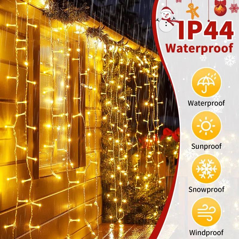 AURIOSTAR Kerstverlichting Lichtsnoer Buiten 20M 200 LED IP44 — foto 5