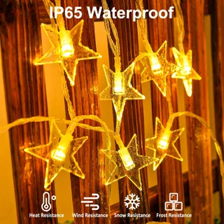 ISISYU Sterrenlichtketting Kerst Op Batterijen Waterdicht 40 LED 6M — miniatuur 4