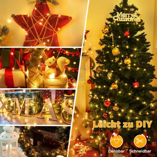 OLLNY Lichtsnoer Waterdicht Kerst IP44 10M 100 LED — miniatuur 3
