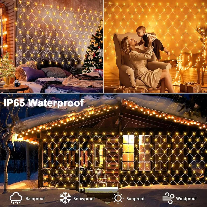 JOYCOME Verlichtingsnet Buiten 3x2m 200 LED 8 Standen — foto 5