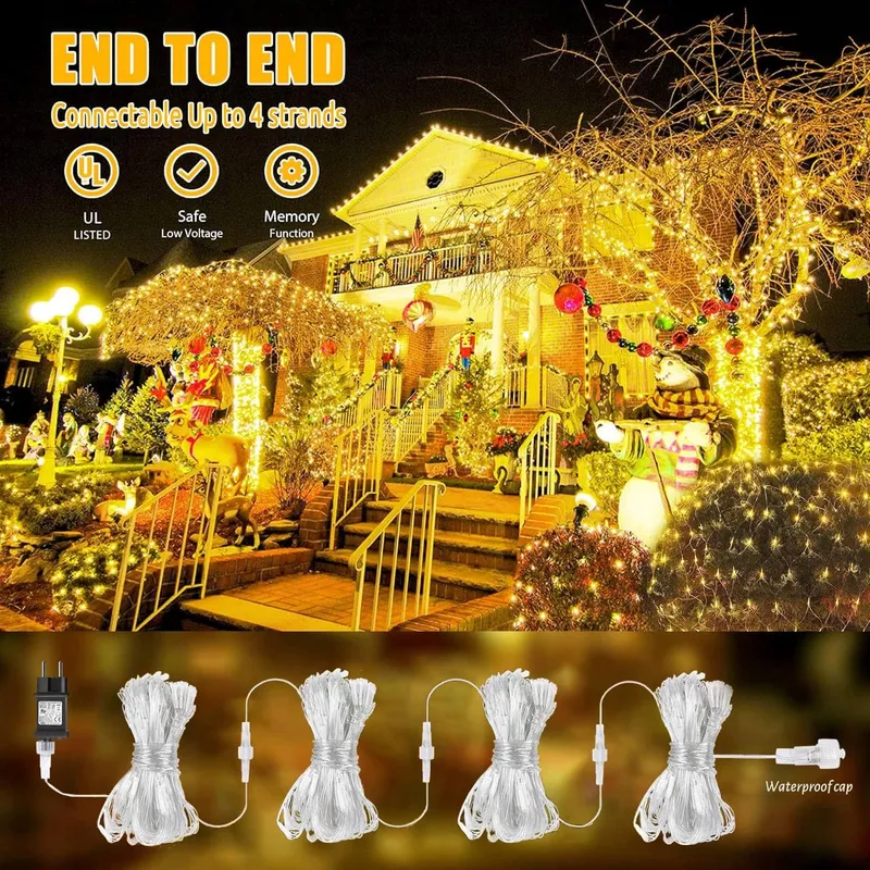 JOYCOME Verlichtingsnet Buiten 3x2m 200 LED 8 Standen — foto 6