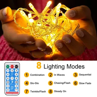 MICACORN Solar Lichtgordijn Buiten 8M 264 LED — miniatuur 4