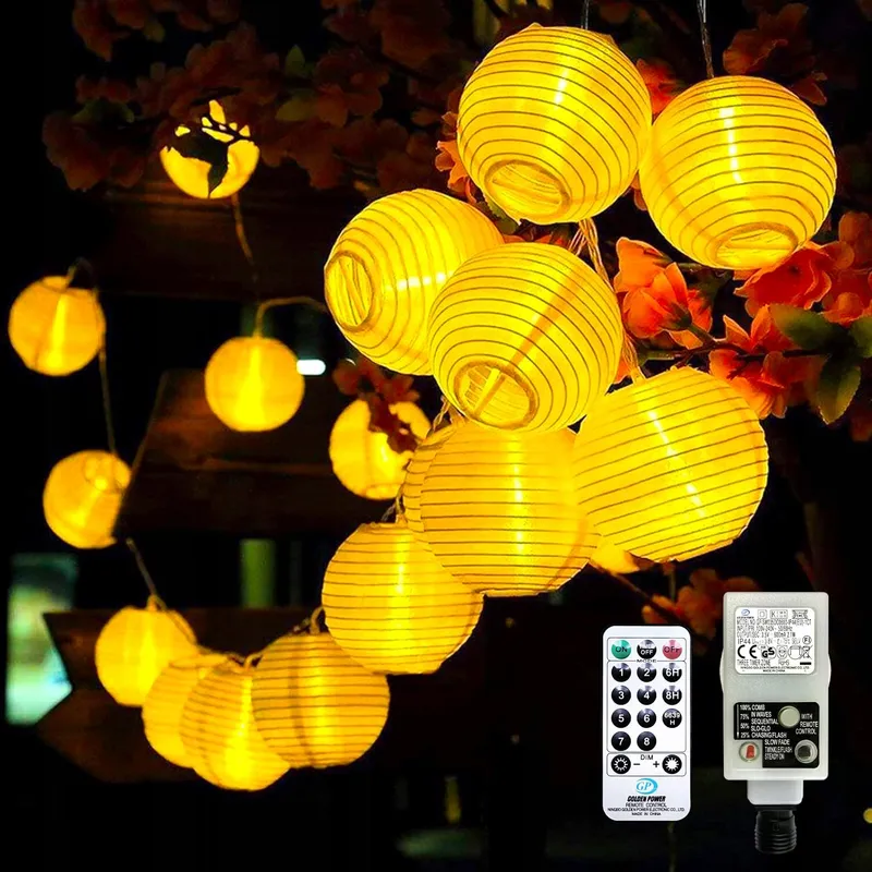 BIGZOM LED Lampionnen Lichtsnoer Waterdicht 5M 20LED — foto 1