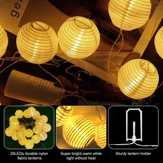 BIGZOM LED Lampionnen Lichtsnoer Waterdicht 5M 20LED — miniatuur 6