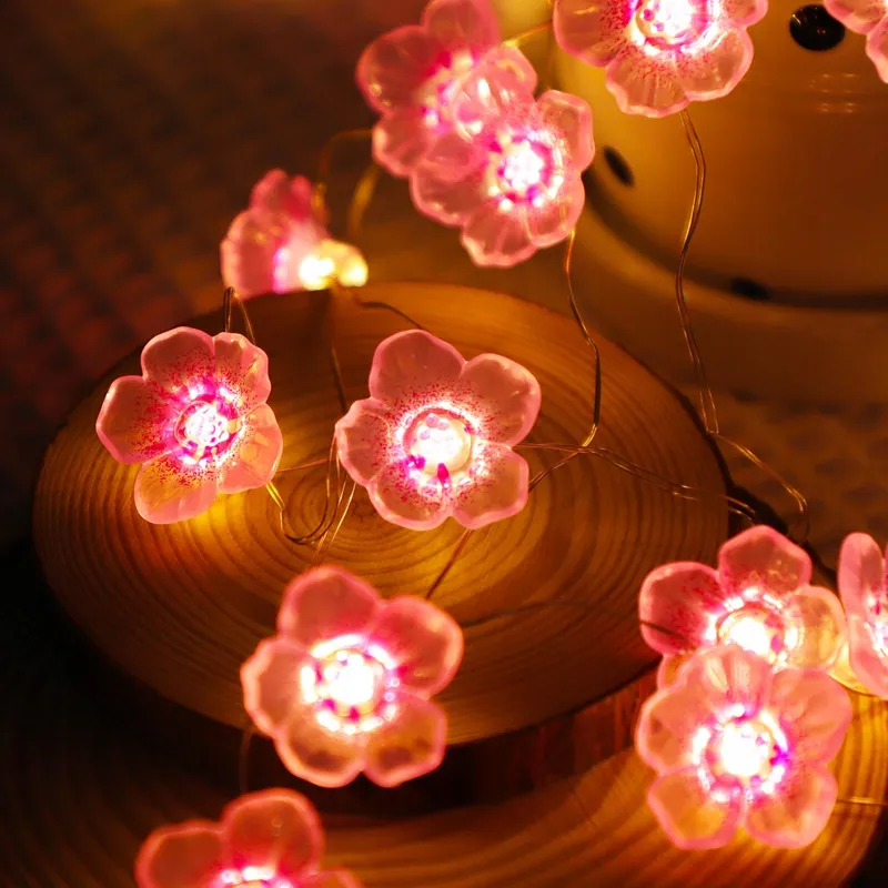 A.BIGWHALE LED Bloemenlichtsnoer Batterij 20 LED 2M — foto 1