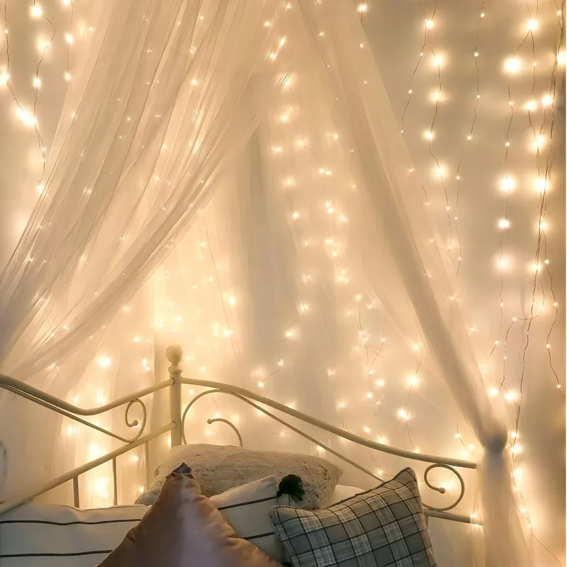 A.BIGWHALE Lichtgordijn Decoratief 2x2m 200LED — foto 4