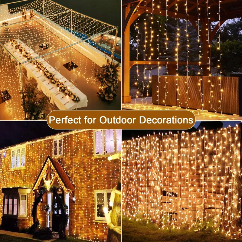 JOYCOME Lichtgordijn Decoratief Waterdicht 3x3m 300LED — foto 2