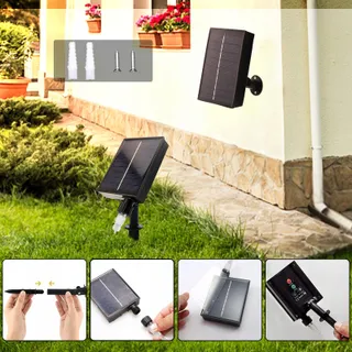 WOSKJXAS Solar LED Lichtnet Buiten 192 LED 2x3M — miniatuur 5