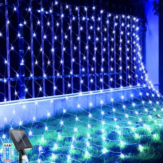 GHONLZIN Solar Verlichtingsnet Waterdicht met Afstandsbediening 1,5x1,5m — miniatuur 1