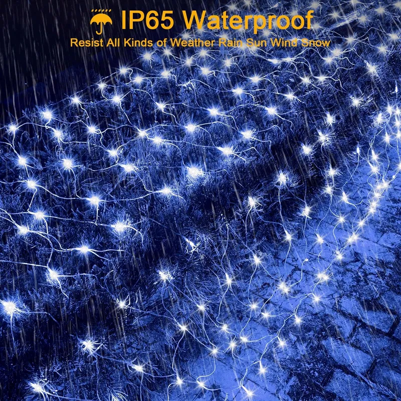 GHONLZIN Solar Verlichtingsnet Waterdicht met Afstandsbediening 1,5x1,5m — foto 4