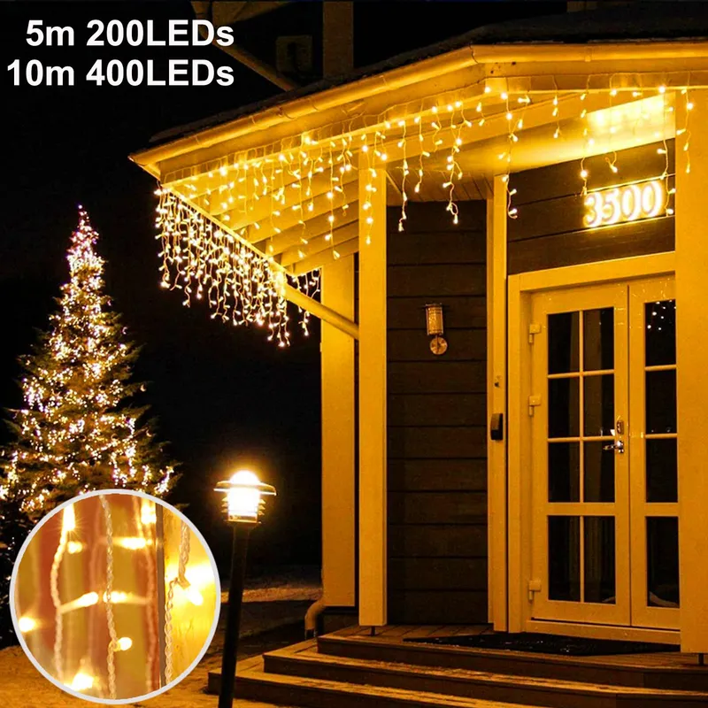 MEISION Lichtgordijn Buiten 10m 400 LED Waterdicht Kerst — foto 6