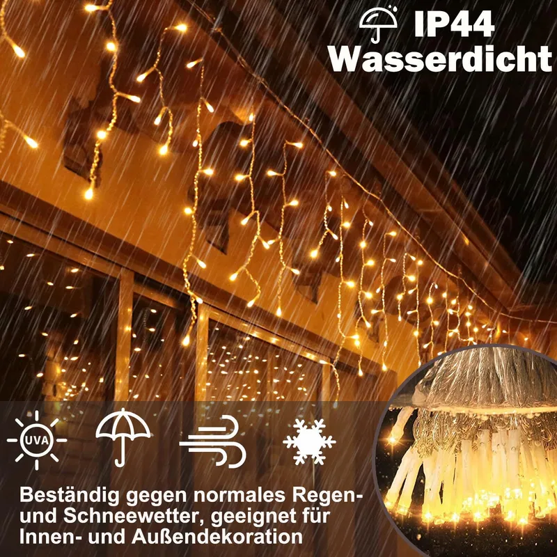 MEISION Lichtgordijn Buiten 10m 400 LED Waterdicht Kerst — foto 4