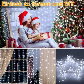 OLLNY LED Lichtgordijn Waterdicht Wit 3x3m 300 LED — miniatuur 2